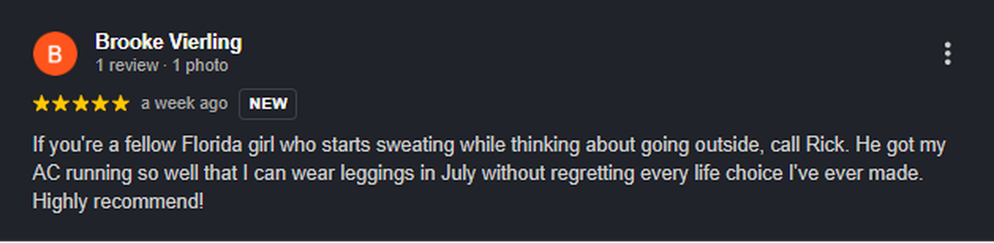 Google review — D M
